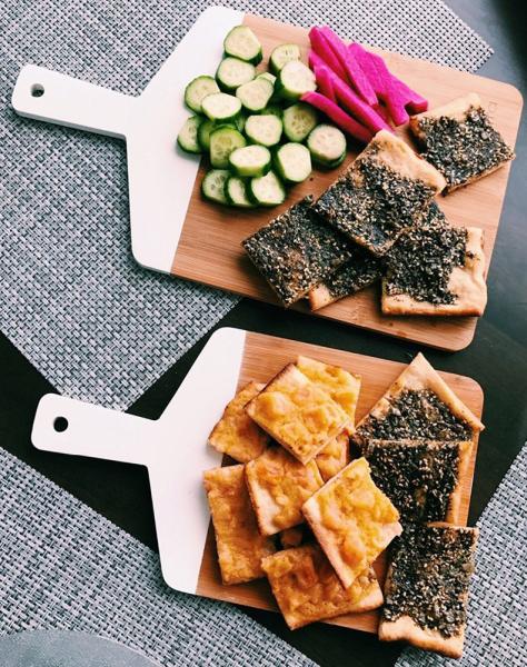 3 Piece 100% Organic Bamboo Cutting Board Set | Pizza Tray | Lightweight | Serve Cheese, Bread | Prep Veggies and Meats