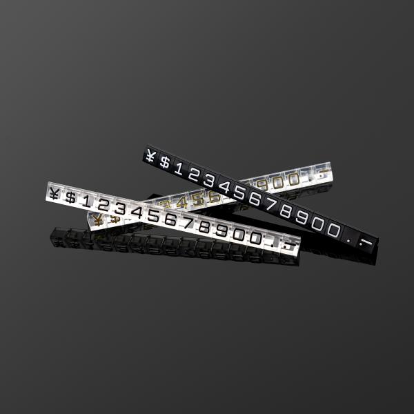 Jewelry Store Display Digital Cube Tag Holder with Custom Plastic Retail Display Rack