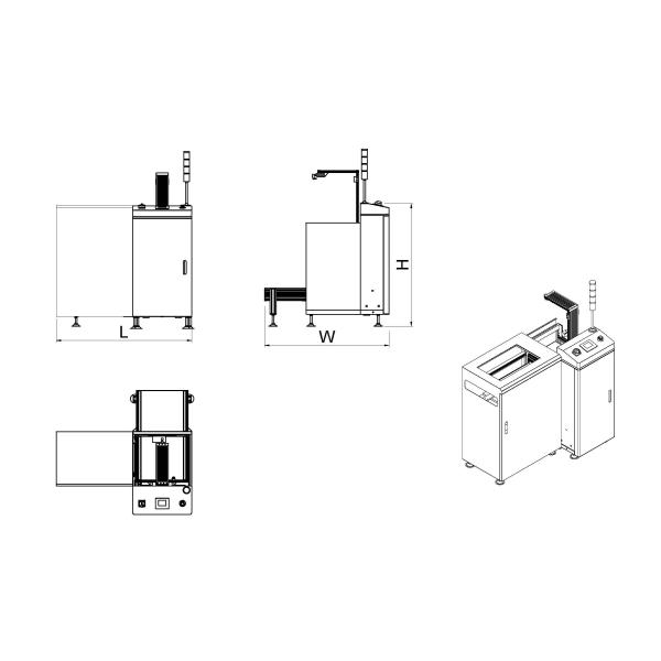 Single Magazine PCB Buffer Board Handling Equipment Controlled By Omron PLC