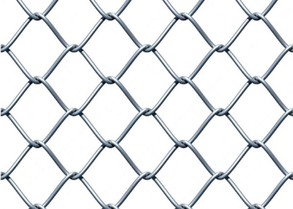 PVC Coated Chain Link Mesh Fence 50*50mm Diamond Security Fence For Pool / Airport