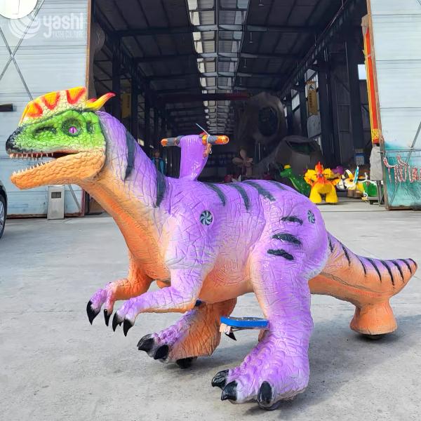 Animated Realistic Dinosaur Sculpture Electric Ride On Vehicle