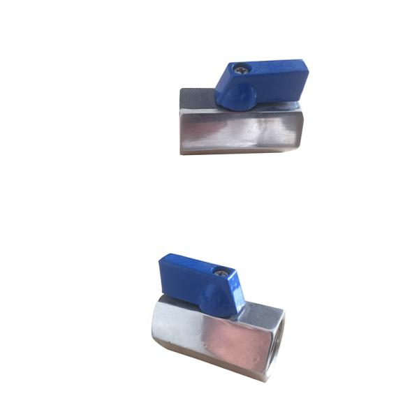 CF8M And CF8 Mini Ball Valve Female and Female Blue Handle NPT Thread