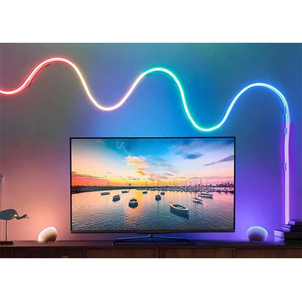 5M Full Color RGB Led Neon Flexible Silicone Strip de lumière ambiante Smart bricolage numérique Strip de course ensemble de lumière TUYA APP