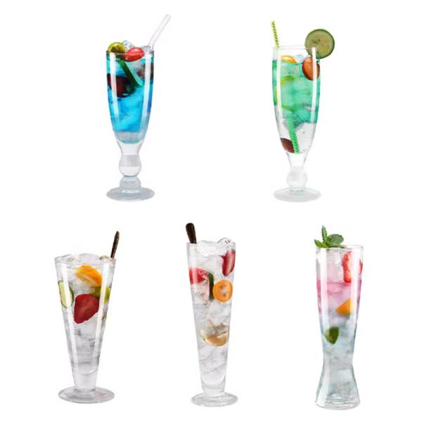 Custom 6oz-13oz Bulk Orders Lead-Free Crystal Cocktail Glasses Set For Martinis Mojitos & Tom Collins