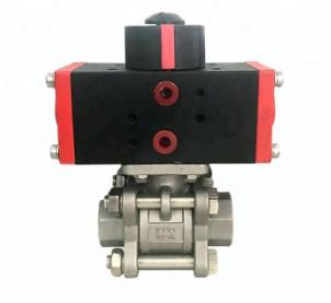 DN15 Stainless Steel 304 Pneumatic Actuator 3pc Ball Valve AT32.40 small actuator