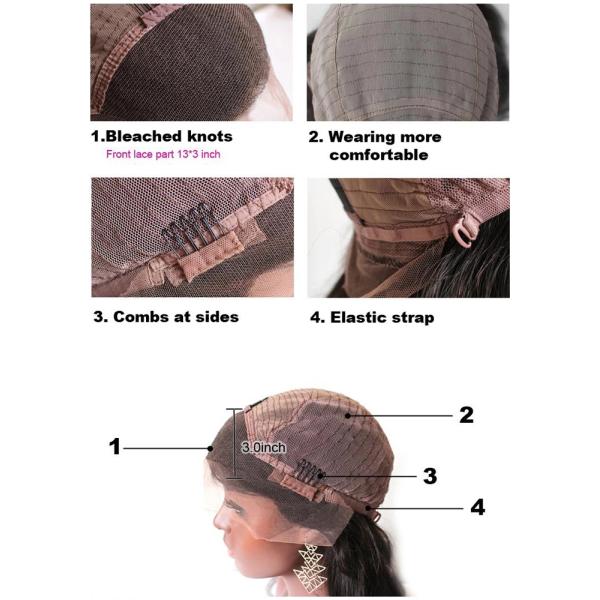 High Density Human Lace Front Wigs , Natural Hairline Black Human Hair Lace Front Wigs