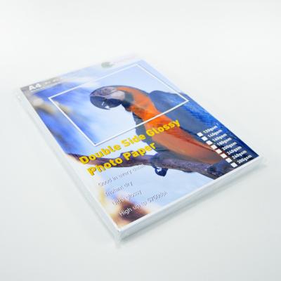 Papel lustroso tomado partido dobro revestido moldado do Inkjet de 3R 120gsm