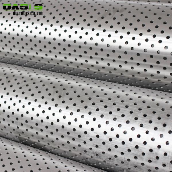 Round Hole Well Casing Screen , BTC Thread End Connection Gravel Pack Screen