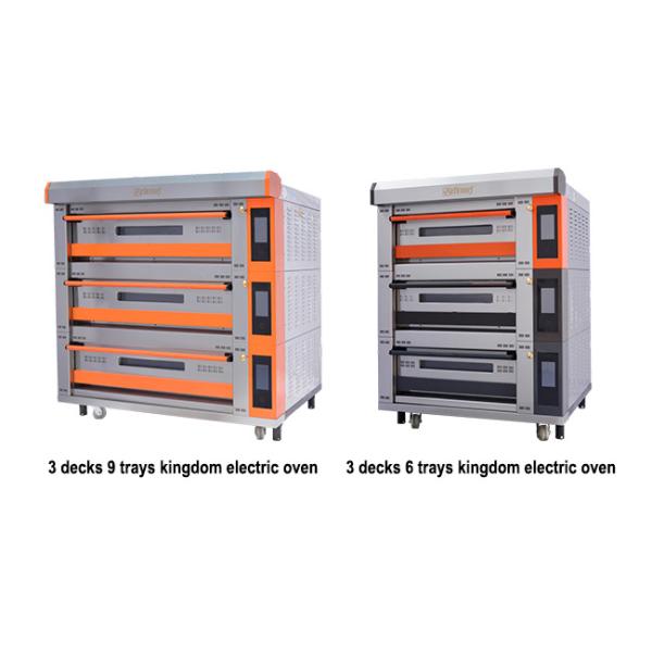 6 Trays 9 Trays Electric Bread Oven Commercial Bakery Oven With 3 Decks