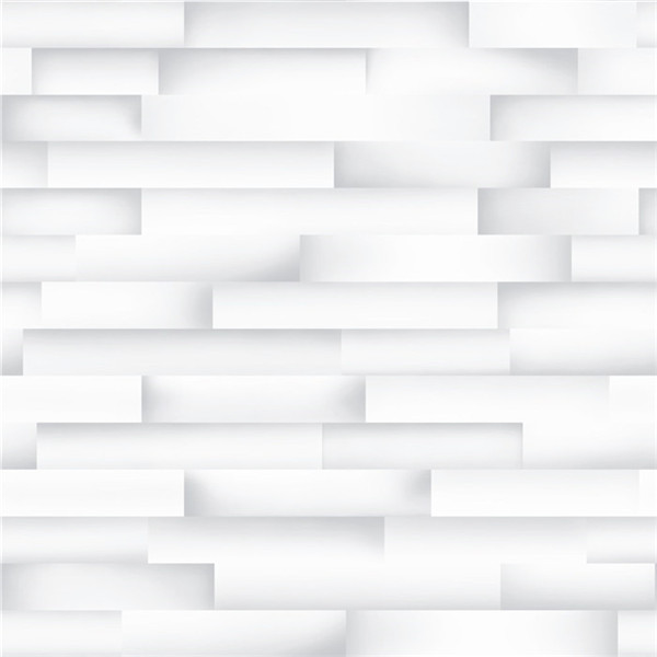 PVC White Grey Faux Brick Wallpaper Textured For Walls , Eco - Friendly
