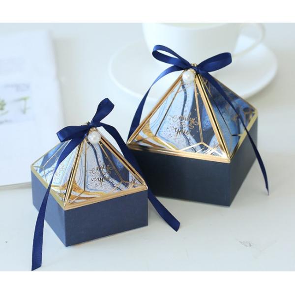 Caja de regalo de empaquetado de la pirámide del papel del recuerdo los 8*7cm el 10*8.5cm