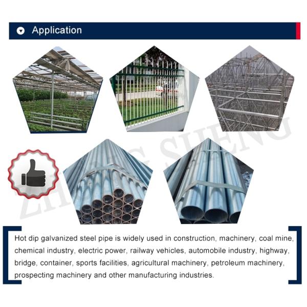 Galvanized Round Pipe for Greenhouse Construction Materials 25mm Diameter and 0.6mm Thickness Carbon Steel Grade