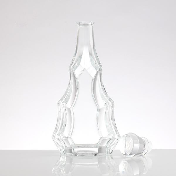 Design unique Bouteille de vin transparente en verre pour bar Type de scellement personnalisé