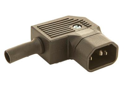 IEC 60320 Cable Mount AC Electrical Plug JA-2233-2 10A 250VAC 3PIN Screw Inlet Rewireable Male Power Entry Connector