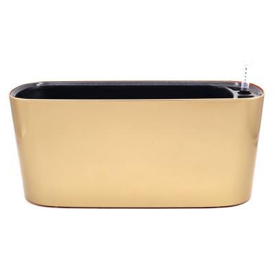 Metal Color Plastic Round Length 40cm Self Watering Houseplant Pots