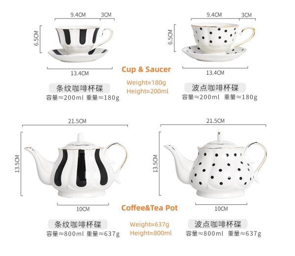 Estilo 180 Ml Light Luxury Cerâmica Copo de Chá e Prato Conjunto Para Estilo Europeu