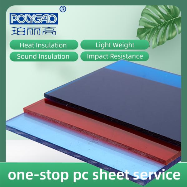 High Transmittance UV Coated Polycarbonate Solid Sheet with Customized Length for Skylight Roof and Carport