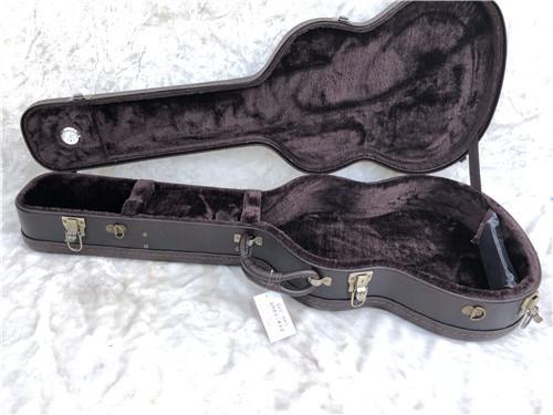 Solid Wood Brown Custom Guitar Cases , Tightness Electric Guitar Cases