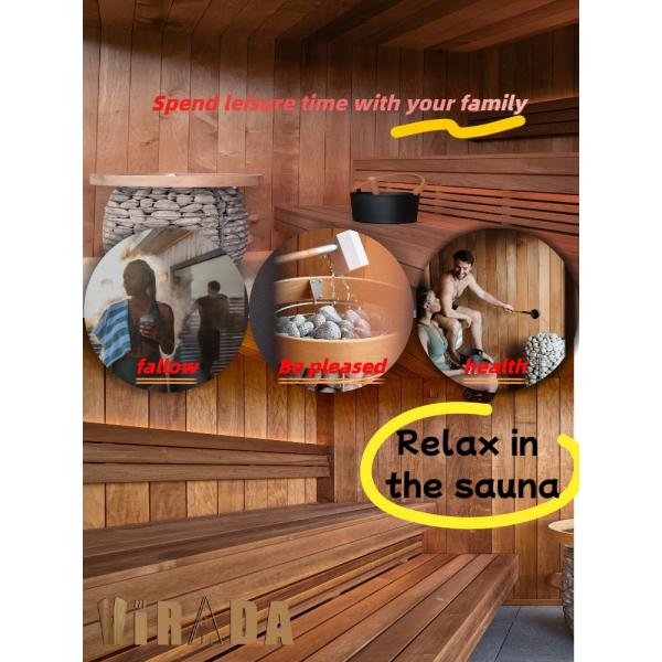 Factory Supply Hemlock 5-6 person Infrared Sauna Room with Computer Control Panel Function
