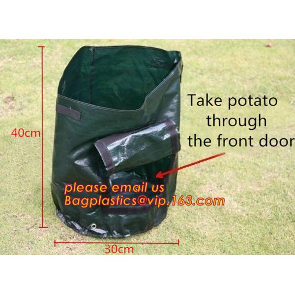 Eco-Friendly PE Potato Growing Bag Garden Planter Bags Reusable Washable Grow Pots Waterproof, Smart Pots for Vegetable