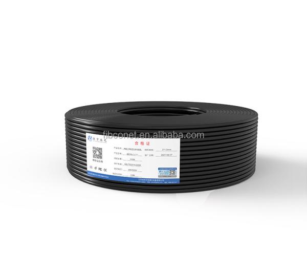 FTTH GJYXCH 1xG.657A1 Flat Fiber Optic Drop Cable with Blue Flat Design and 1 Core