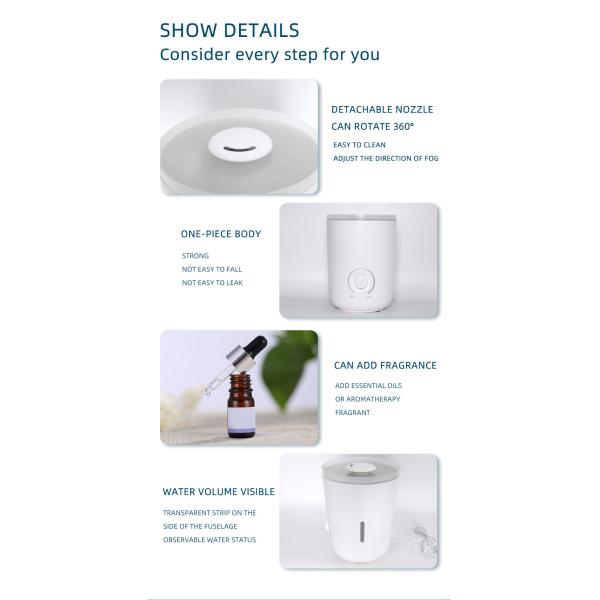 Smart Auto Shut-Off and Colorful Night Light 3.0L Air Humidifier for a Peaceful Sleep