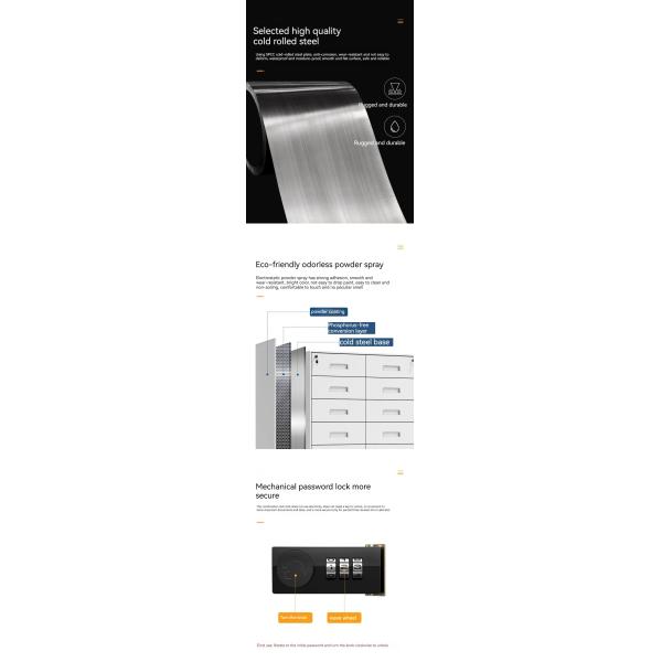 Cabinet de almacenamiento en el balcón debajo del escritorio Cabinet pequeño con 10 y 0,5-1,2 mm de espesor