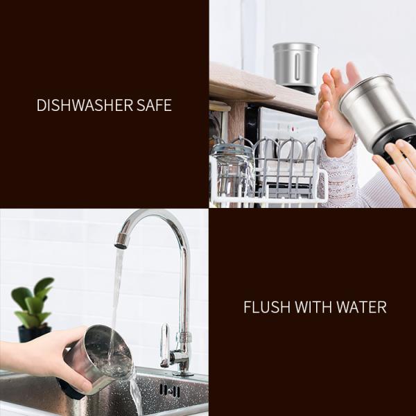 Silver 304 Stainless Steel Electric Coffee Grinder Lid Press Button Coffee Bean Mill Grinder