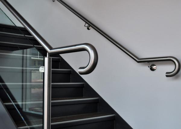 Firmness Stainless Steel Railing / Steel Stair Railing Width Not Exceed 95MM
