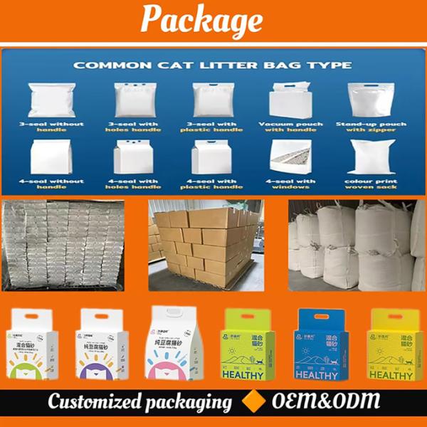 OEM Strong absirbency Natural Tofu Cat Litter Odor Control Easy Clean Dust Free