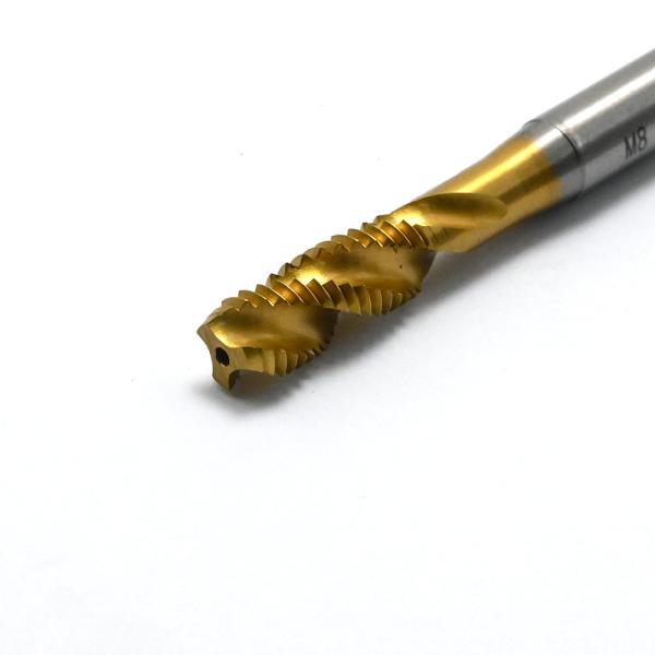 Tap for blind hole with spiral flute (angle 35°) M8X1.25