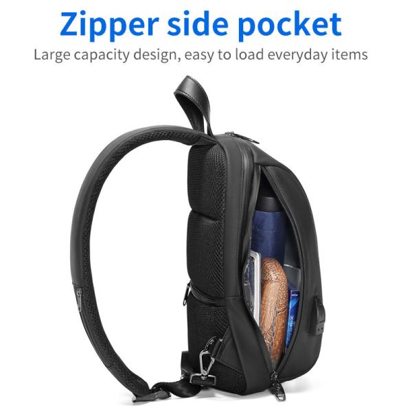 Venda a retalho logotipo personalizado moda Homens Sling Bag Luxury Mini peito Crossbody Bag Pequeno Messenger Bag Crossbody Para Homens