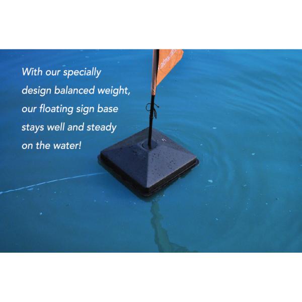 Floating Printed Feather Flag Banners Aluminum Fiberglass HDPE Material