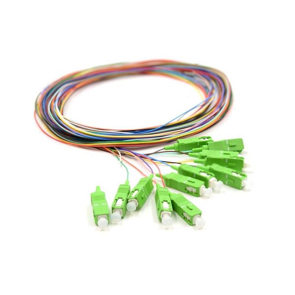 12 Core SC UPC APC SM G652D G657A 0.9mm Fiber Optic Pigtails