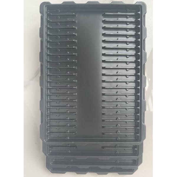 Anti-Static Black PS Blister Tray For Electronic Components Hardware Accessories Black Plastic Inner Tray