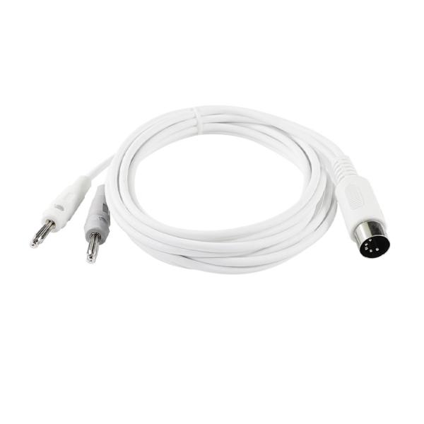 5-Pin 180° DIN Female to Dual Banana Plug Cable Assembly for Audio Testing or Power Supply Equipment Shielded Signal Cord