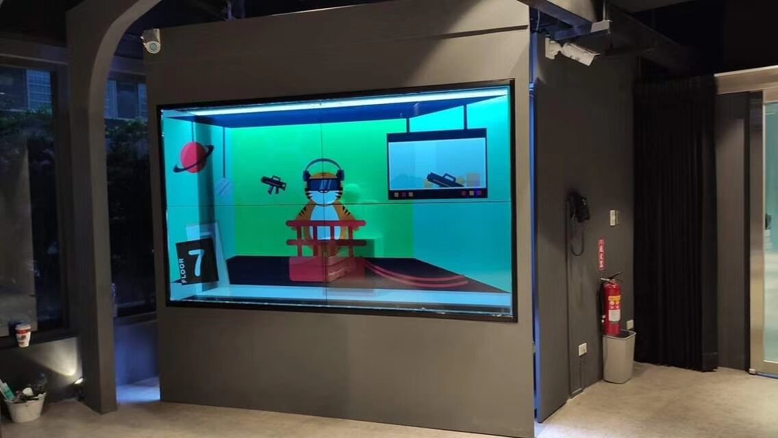 размер положения экрана ландшафта/портрета стены 2X2 49inch 4K прозрачный LCD видео- гибкий красочный