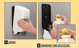 Dispensador de vivienda ultra plástico del jabón de la mano de Stoko Vario para el sitio de ducha