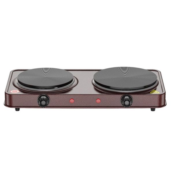 Portable Stainless Steel Electric Stove Wholesale with Double Solid Hot Plate Cooking Top 1000W +1500W 220V Induction Cooker and 2 Burners