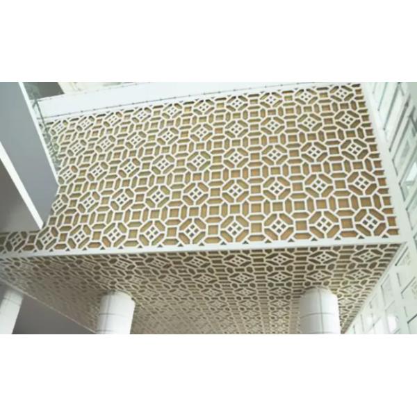 Fireproof Laser Cut Metal Screen Panels 2mm Transfer Printed Heat Transfer Finished