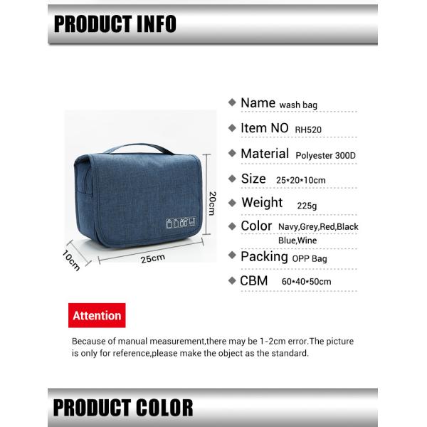 Bathroom Hanging Cosmetic Bag Travel Toiletry Bag Organizer Hygiene Dop Kit