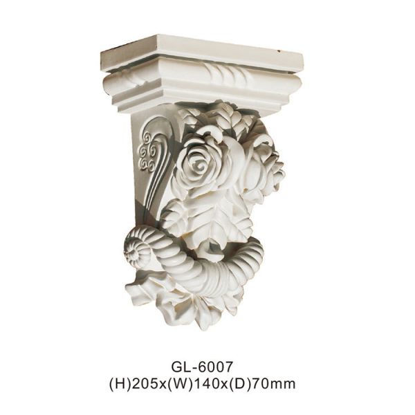 GL-6007 Carved Wood Hand Decorative Brackets Urethane Decoration Decor Gypsum Corbels