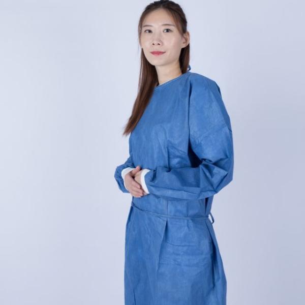 PP PE Disposable Dental Gowns With Elastic Cuff