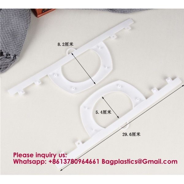 PLASTIC HANDLE PLASTIC HANGER HANDLE BAG HANGER BAG Wholesale Plastic Detachable Bag Handle Packaging Bag Handles Hanger White 13cm 20cm For Packing Gift Storage Bags Accessories