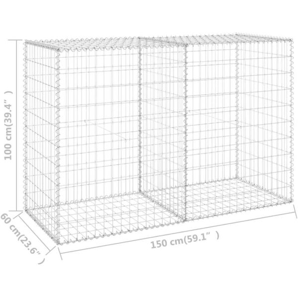 Gabion Mesh Wire Wall Panel, Galvanized Steel Gabion Wall With Covers, Garden Stone Wire Basket Fencing Gabion Mesh Wire Wall with Covers Galvanized Steel Garden Stone Wire Basket Fencing Patio