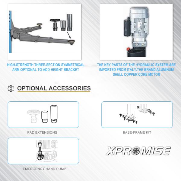 Garage Lifting Equipment Hydraulic Two Post Car Lift Ce Approved Safe Electronic Automatic Control