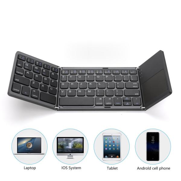 3 Level Foldable Bluetooth Touchpad Keyboard for ipad ios 13.0 Android Windows Folding keyboard