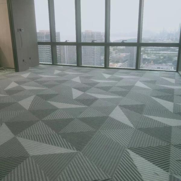 5-Star Hotel Square Nylon Printed Carpet Tiles Made by Nylon with PE Modular Backing
