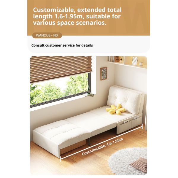 Modern Design Modular Multifunctional Fabric Single Folding Sofa Bed Extendable Leisure Lounge Chair Pull Out Sofa Bed