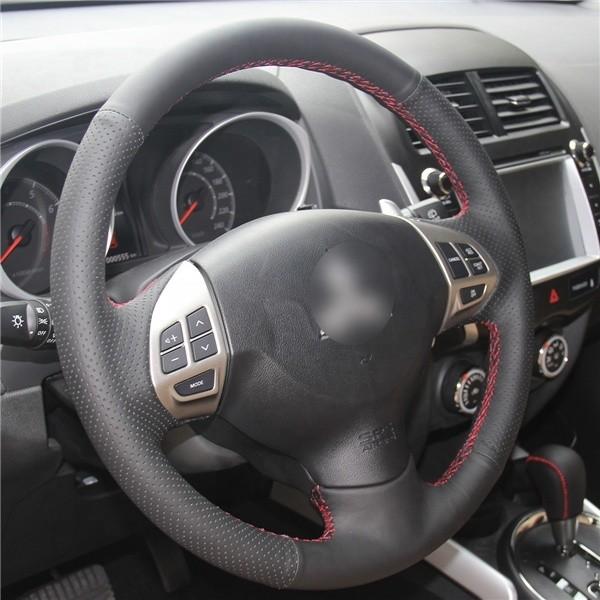 High Quality Steering Wheel Cover for Mitsubishi Lancer X 10 2007-2015 for Mitsubishi Outlander 2006-2013